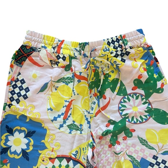 Anthropologie Wide Leg Multicolor Pants Vibrant Abstract Design - Picture 6 of 10